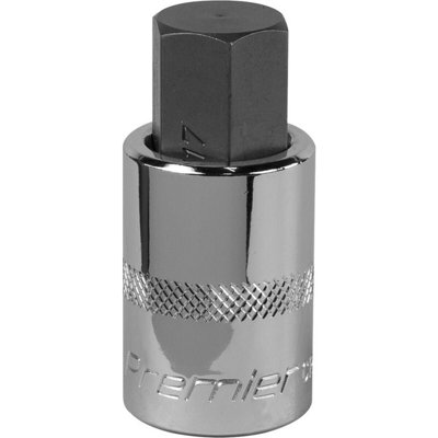 17mm Forged Chrome Vanadium Hex Socket Bit With 1/2 Inch Drive For Wrench Applications from B&Q
