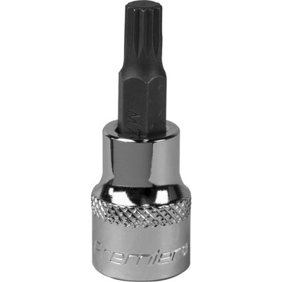 B&Q M7 Forged Chrome Vanadium Spline Socket Bit - 3/8 Inch Drive Tool