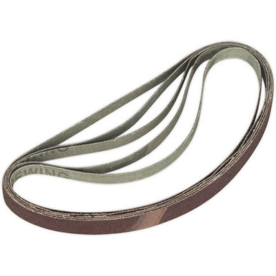 B&Q 5 Pack Of 12Mm X 456Mm 100 Grit Sanding Belts For Precision Sanding