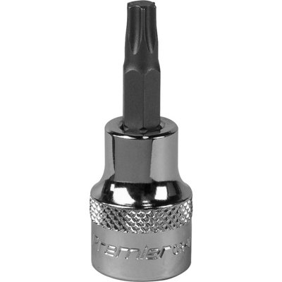 B&Q Premium T25 Trx Star Socket Bit - 3/8" Drive With Knurled Grip