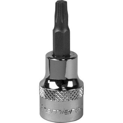 B&Q Premium T27 Trx Star Socket Bit With Knurled Grip - 3/8" Drive In S2 Steel
