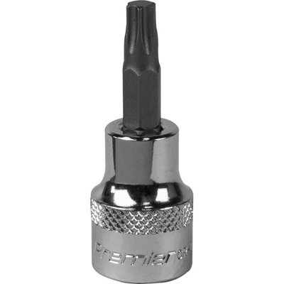 B&Q Premium T30 Trx Star Socket Bit - 3/8" Drive With Knurled Grip