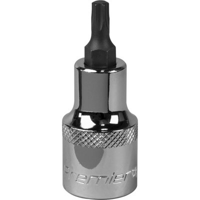 B&Q T27 Trx Star Socket Bit - Premium S2 Steel With Knurled Grip For 1/2" Drive