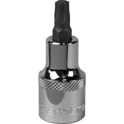  - Premium T40 Trx Star Socket Bit1/2" Drive With S2 Steel And Knurled Grip