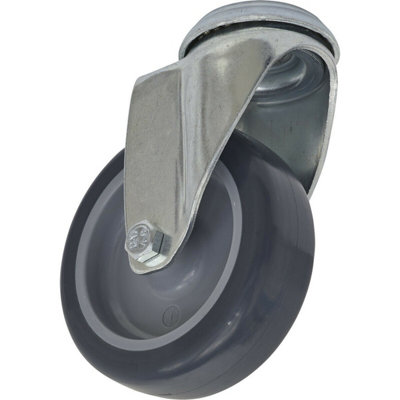 75mm Medium Duty Swivel Castor Wheel With 25mm Tread And Offset Design from B&Q