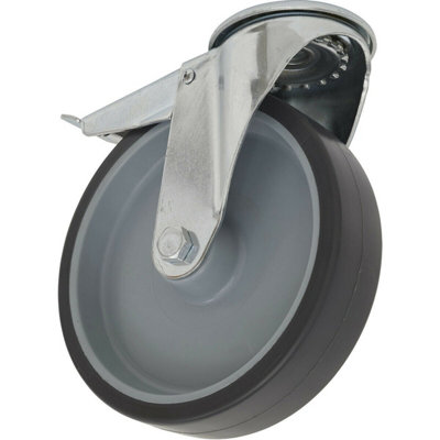 75mm Thermoplastic Swivel Castor Wheel With Total Lock For Heavy-Duty Use from B&Q