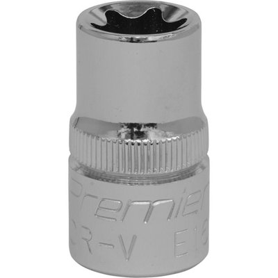 B&Q E16 Trx Star Socket Bit - Premium 1/2" Drive With Knurled Grip