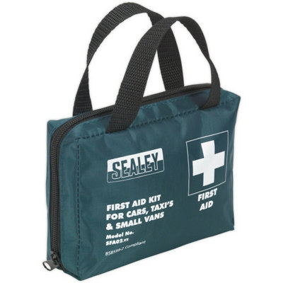 Essential First Aid Kit For Cars And TaxisPortable Emergency Medical Pouch Bs8599-2 Compliant from B&Q