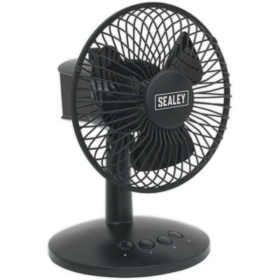 6 Inch Oscillating Usb Desk Fan3 Speed SettingsPersonal Desktop Cooler from B&Q