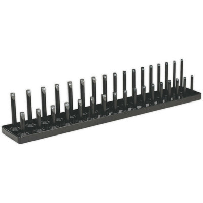 515mm 1/2 Inch Square Drive Socket Holder With 34 Bit Capacity For Standard And Deep Sockets