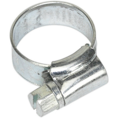 30 Pack Zinc Plated Hose Clip13 To 19mm DiameterExternal Pressed Threads from B&Q