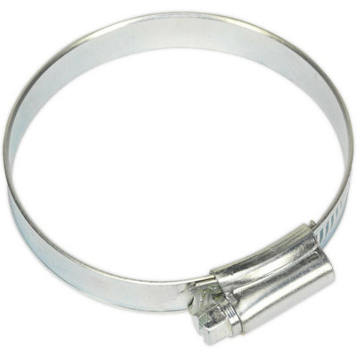 30 Pack Zinc Plated Hose Clip51 To 70mm DiameterExternal Pressed Threads from B&Q