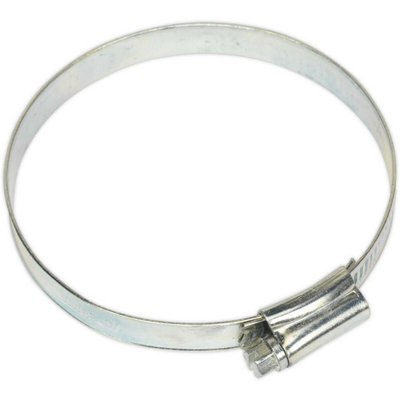 30 Pack Zinc Plated Hose Clip70 To 89mm DiameterExternal Pressed Threads from B&Q