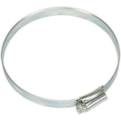  - 10 Pack Zinc Plated Hose Clip90 To 110mm DiameterExternal Pressed Threads