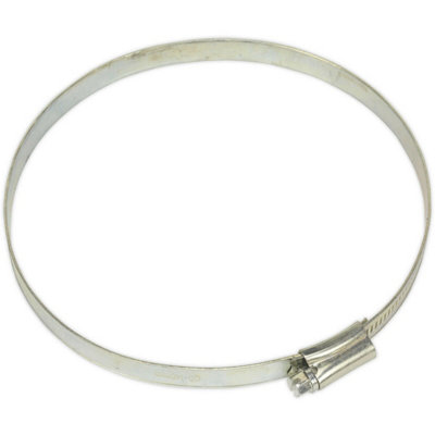 30 Pack Zinc Plated Hose Clip120 To 140mm DiameterExternal Pressed Threads from B&Q