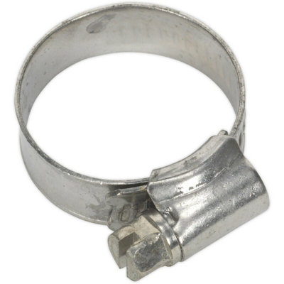 10 Pack Stainless Steel Hose Clip16 To 27mm DiameterHose Pipe Clip Fixing from B&Q