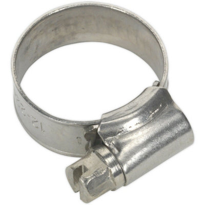 10 Pack Stainless Steel Hose Clip16 To 22mm DiameterHose Pipe Clip Fixing from B&Q