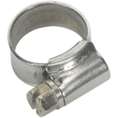 10 Pack Stainless Steel Hose Clip10 To 16mm DiameterHose Pipe Clip Fixing from B&Q