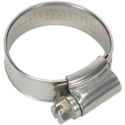  - 10 Pack Stainless Steel Hose Clip22 To 32mm DiameterHose Pipe Clip Fixing