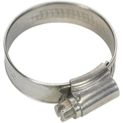 10 Pack Stainless Steel Hose Clip25 To 38mm DiameterHose Pipe Clip Fixing from B&Q