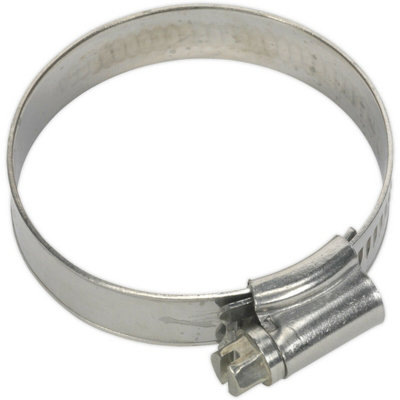10 Pack Stainless Steel Hose Clip35 To 51mm DiameterHose Pipe Clip Fixing from B&Q