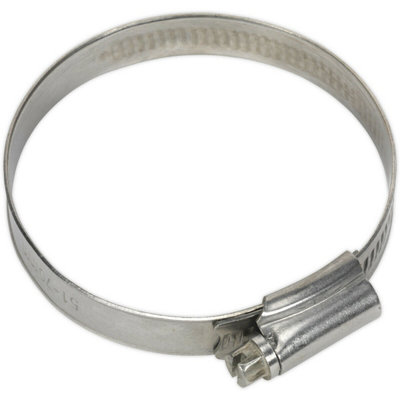 10 Pack Stainless Steel Hose Clip51 To 70mm DiameterHose Pipe Clip Fixing from B&Q
