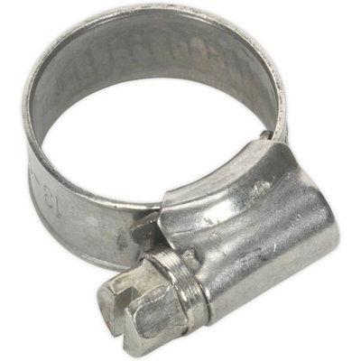 10 Pack Stainless Steel Hose Clip13 To 19mm DiameterHose Pipe Clip Fixing from B&Q