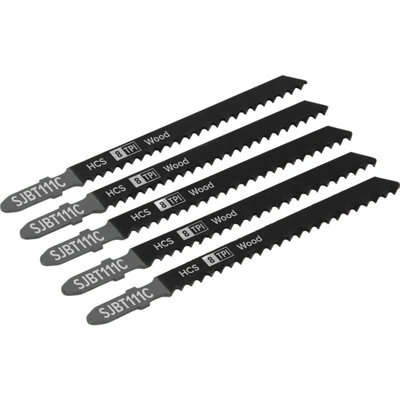 5-Pack 100mm Wood Jigsaw BladesPrecision Cutting Set With 8 Tpi from B&Q