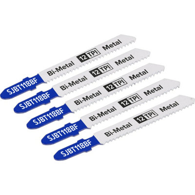 5-Pack 75mm Bi-Metal Jigsaw Blades For Precision Metal Cutting from B&Q