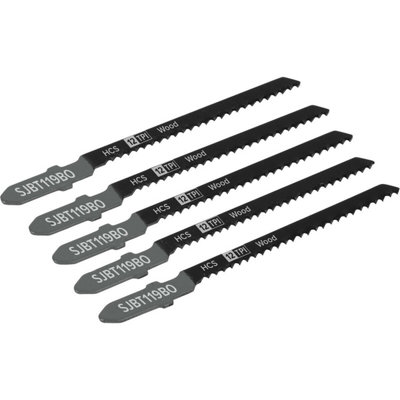  - 5 Pack Of 75mm Wood Jigsaw Blades12 Tpi Precision Cutting Set