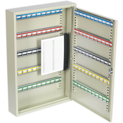 B&Q Wall Mounted Locking Key Cabinet Safe - 100 Key Capacity - 375 X 550 X 80Mm
