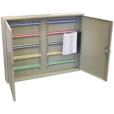  - Secure Wall Mounted Key Cabinet Safe For 100 KeysDurable Steel Construction