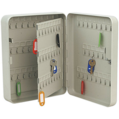  - Secure Wall Mounted Mini Key Cabinet Safe For 93 KeysDurable Steel Construction
