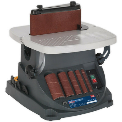 Versatile Oscillating Belt And Spindle Sander With 450W Motor And Adjustable Table from B&Q