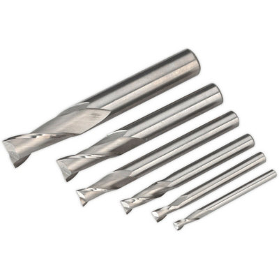 High-Speed Steel End Mill Set 3mm To 10mm For Lathe And Drilling Machines from B&Q