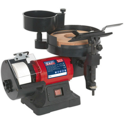 B&Q Powerful Wet And Dry Bench Grinder With 250W Motor And 200Mm Sharpening Stone