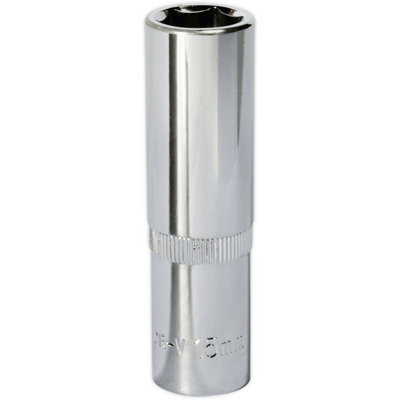 15mm Chrome Vanadium Deep Drive Socket1/2" Square Drive Tool For Professionals from B&Q