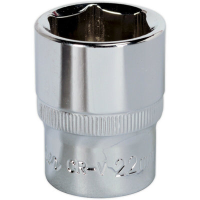  - High-Quality 22mm Forged Steel Drive Socket1/2 Inch Square Drive Chrome Vanadium Tool