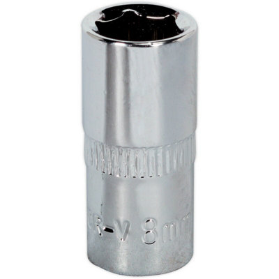 8mm Chrome Vanadium Drive SocketDurable 1/4" Square Drive Tool