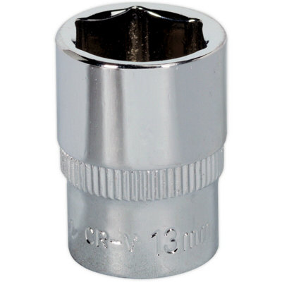 13mm Forged Steel Drive SocketDurable 1/4 Inch Square Drive Tool