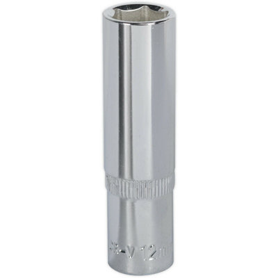 12mm Deep Drive SocketPremium Forged Chrome Vanadium Steel With Polished Finish
