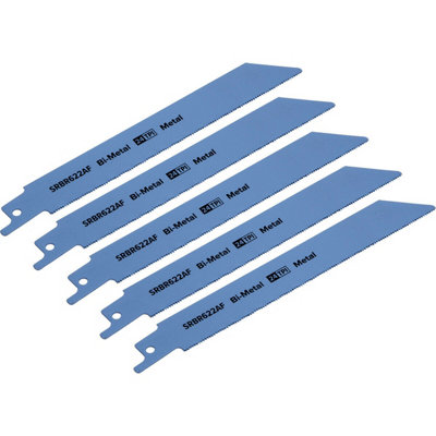  - 5-Pack 150mm Bi-Metal Reciprocating Saw Blades With Milled Teeth For Metal Cutting
