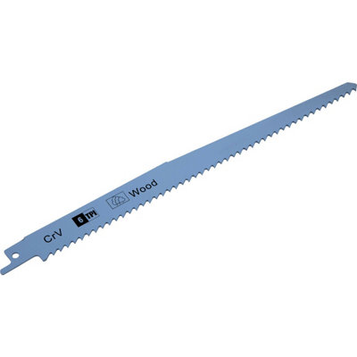  - 5-Pack 230mm Hcs Reciprocating Saw Blades For Wood Cutting6 Tpi