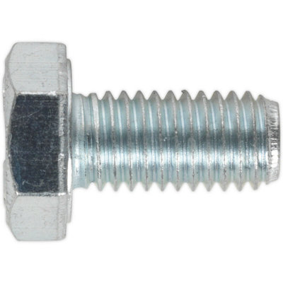 B&Q 25 Pack M10 X 20Mm Grade 8.8 Zinc Setscrews - Fully Threaded Din 933