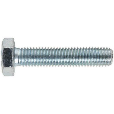  - 25 Pack M10 X 50mm Zinc Plated Ht SetscrewsGrade 8.8 Fully Threaded Din 933