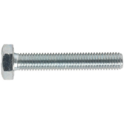 B&Q 25 Pack M10 X 60Mm Zinc Setscrews - Grade 8.8 Fully Threaded Din 933