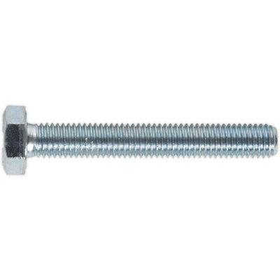 B&Q 25 Pack M10 X 70Mm Grade 8.8 Zinc Setscrews - Fully Threaded Din 933