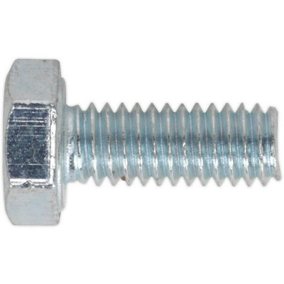 B&Q 50 Pack M4 X 16Mm Zinc Plated Setscrews - Grade 8.8 Fully Threaded Din 933