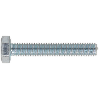 50 Pack M4 X 25mm Zinc SetscrewsGrade 8.8 Fully Threaded Din 933 from B&Q