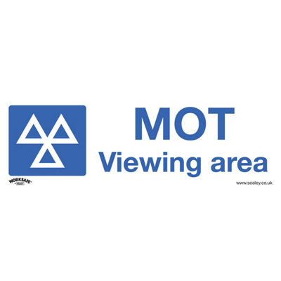 Mot Viewing Area Health & Safety SignDurable Rigid Plastic 300 X 100mm from B&Q